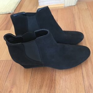 Nine West Black Booties with Wedge Heel